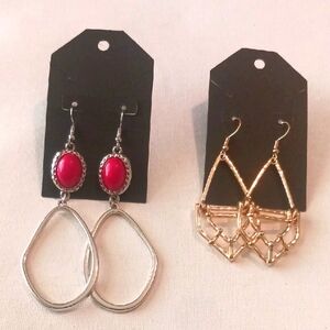 Elegant Silver and Gold Earrings Set